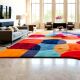 Handcrafted Color Block Abstract Living Room Rug